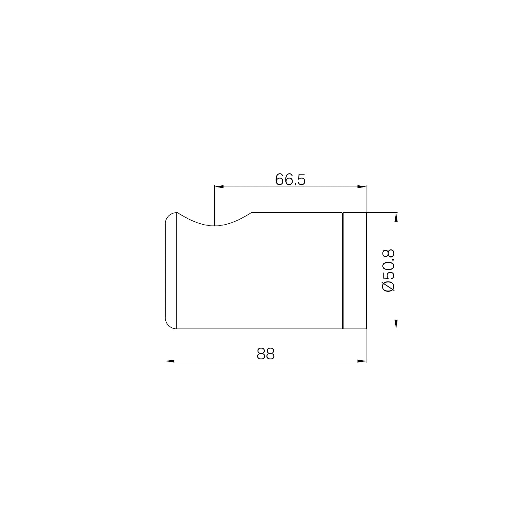 Right Bracket Set For Mecca Care 32mm Grab Rail With Towel Holder