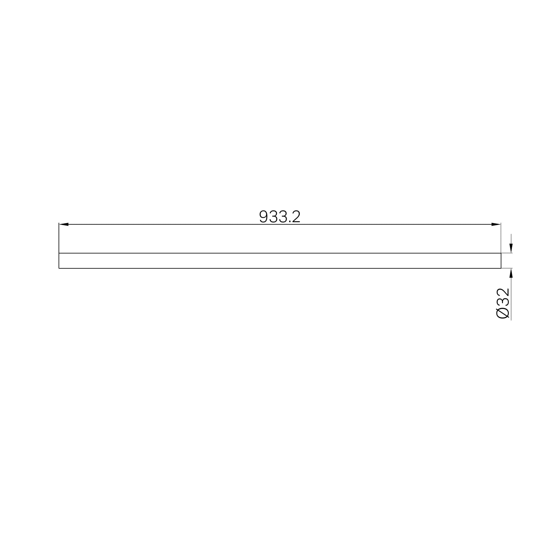 Rail For Mecca Care 32mm Grab Rail With Towel Holder 900mm