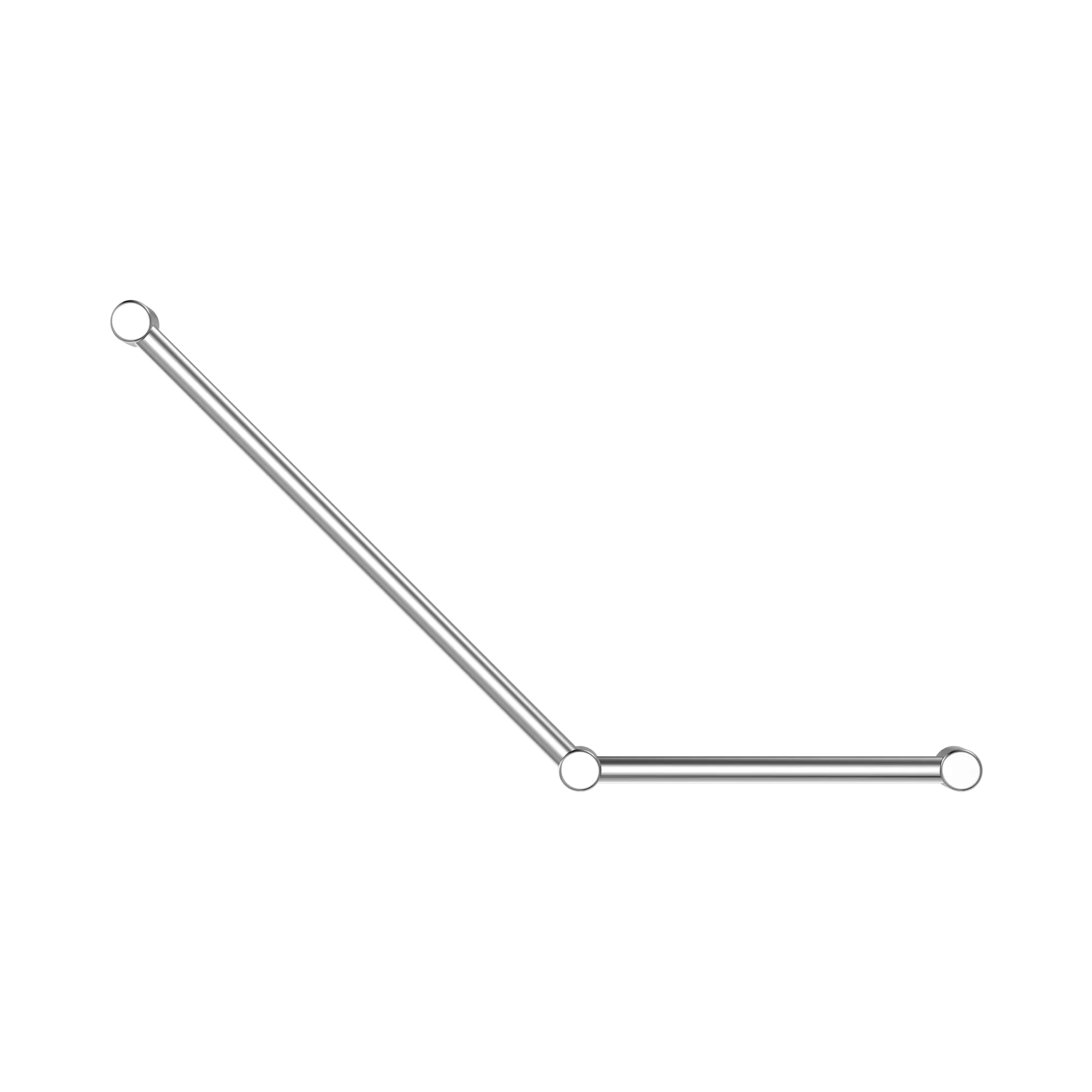 Mecca Care 32mm Ambulant Toilet Grab Rail 45 Degree 750X450mm