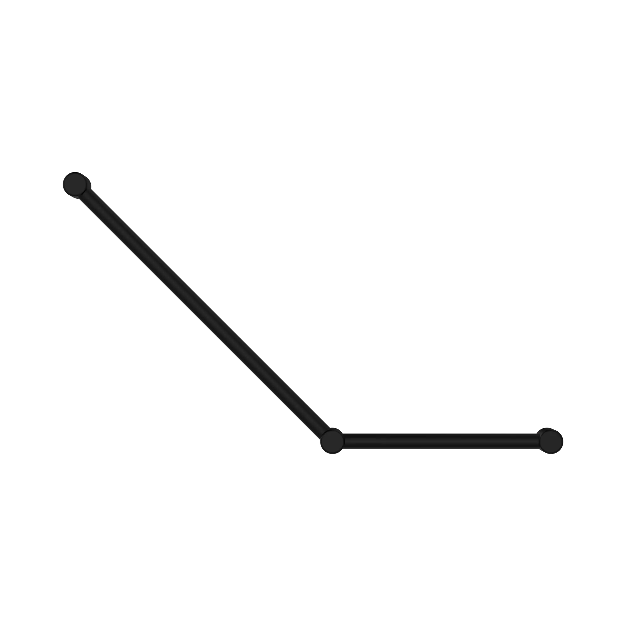 Mecca Care 32mm Ambulant Toilet Grab Rail 45 Degree 750X450mm
