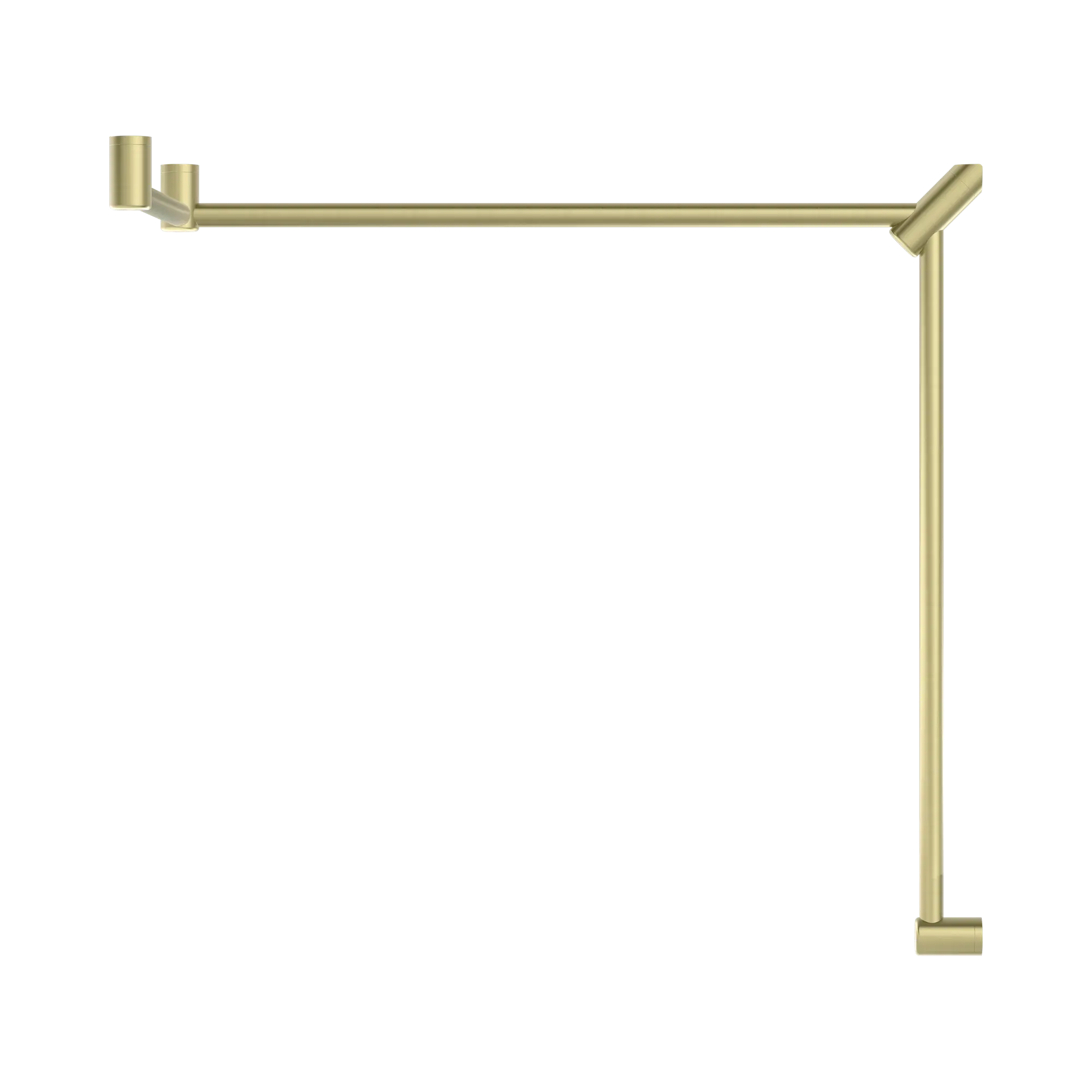 Mecca Care 32mm DDA Accessible Toilet Grab Rail Set 90 Degree Continuous 600X1065X1025mm