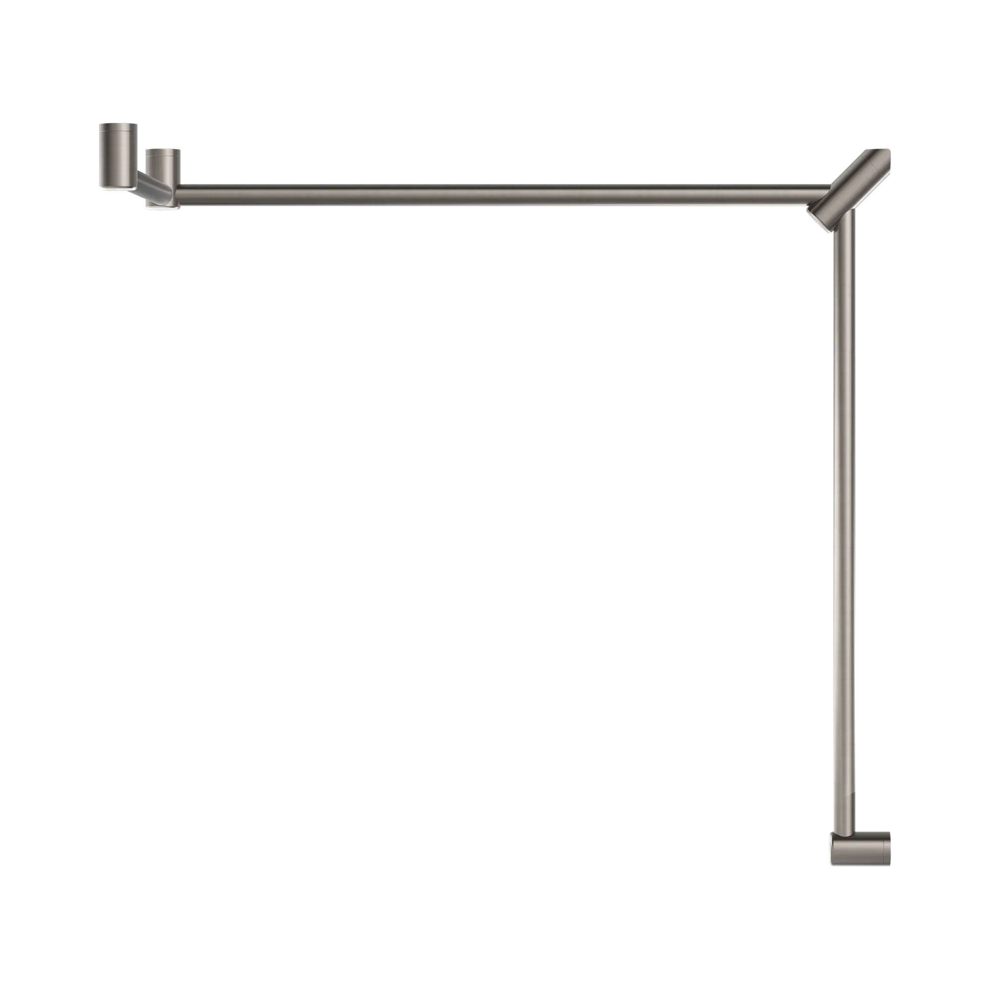 Mecca Care 32mm DDA Accessible Toilet Grab Rail Set 90 Degree Continuous 600X1065X1025mm