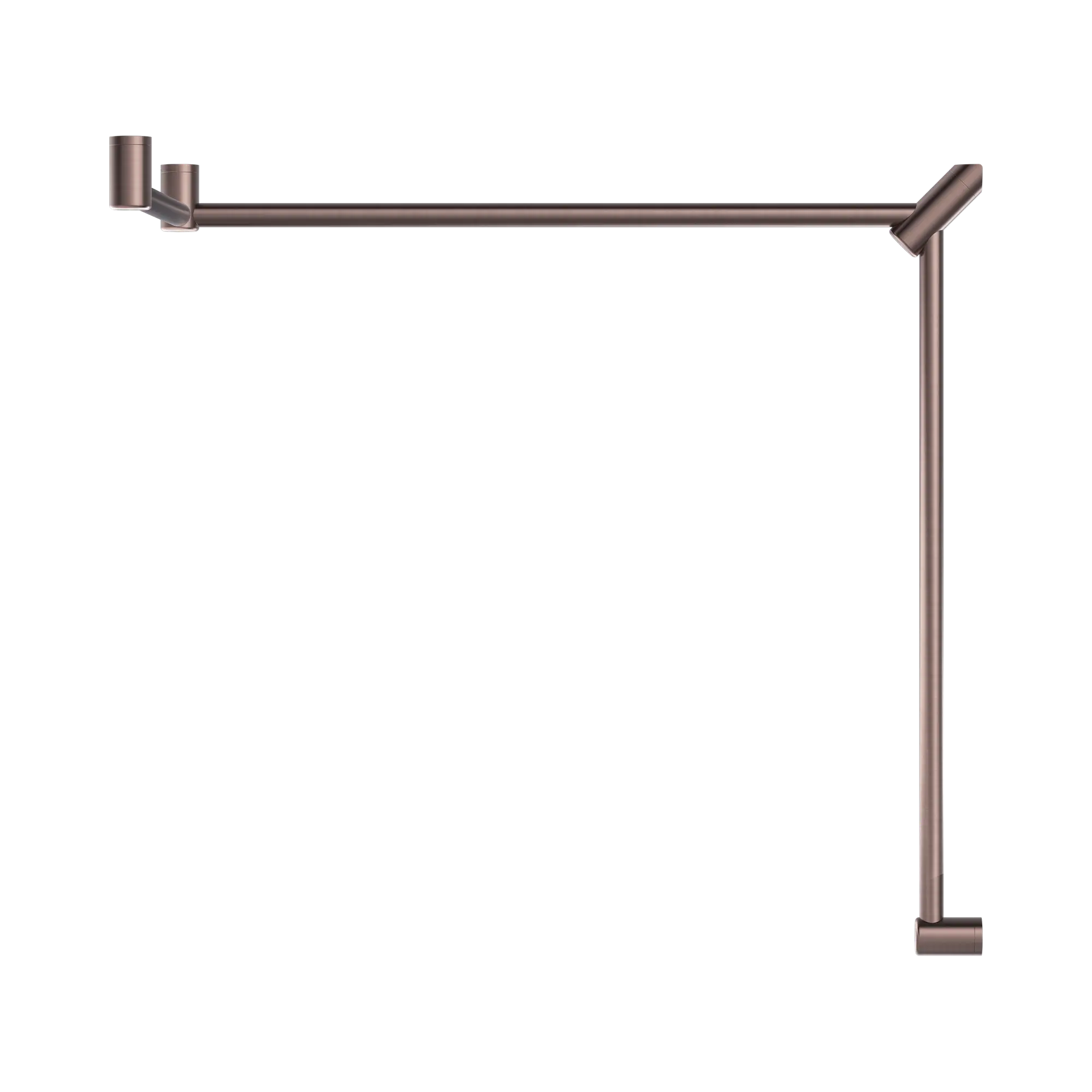 Mecca Care 32mm DDA Accessible Toilet Grab Rail Set 90 Degree Continuous 600X1065X1025mm