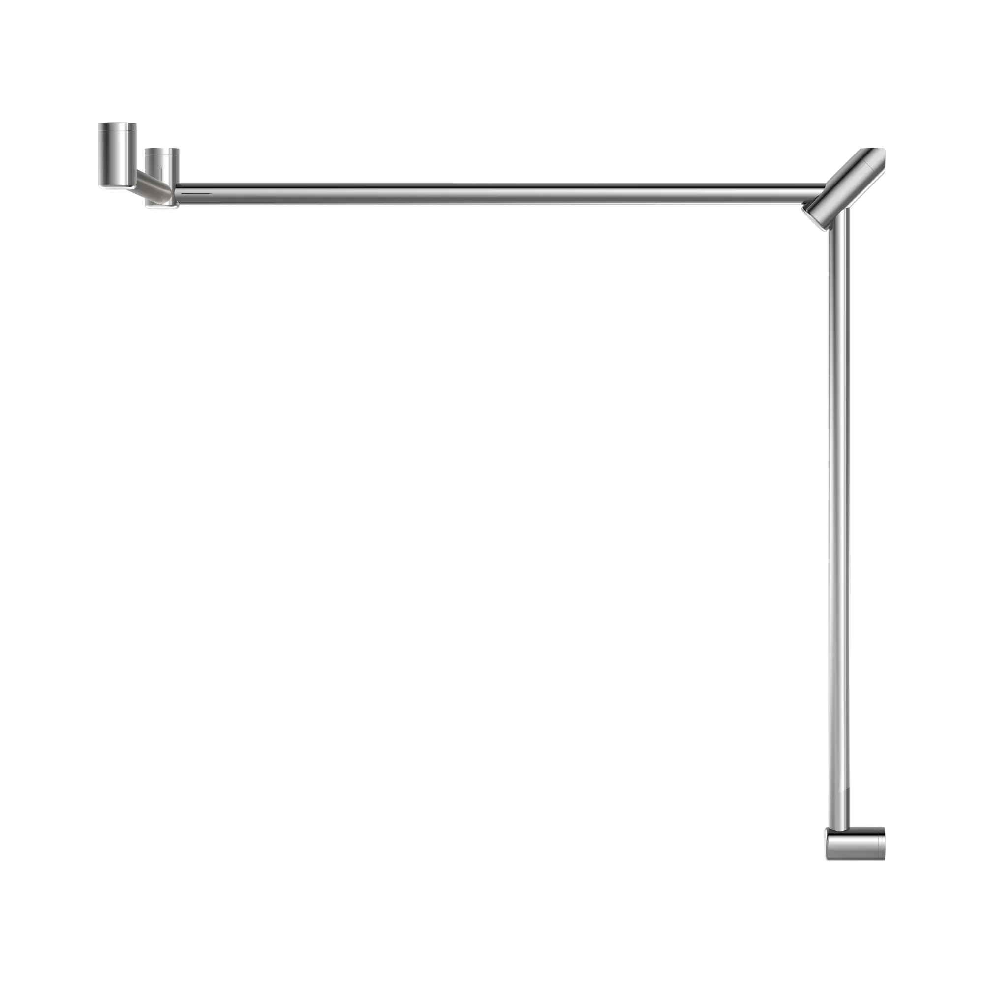 Mecca Care 32mm DDA Accessible Toilet Grab Rail Set 90 Degree Continuous 600X1065X1025mm