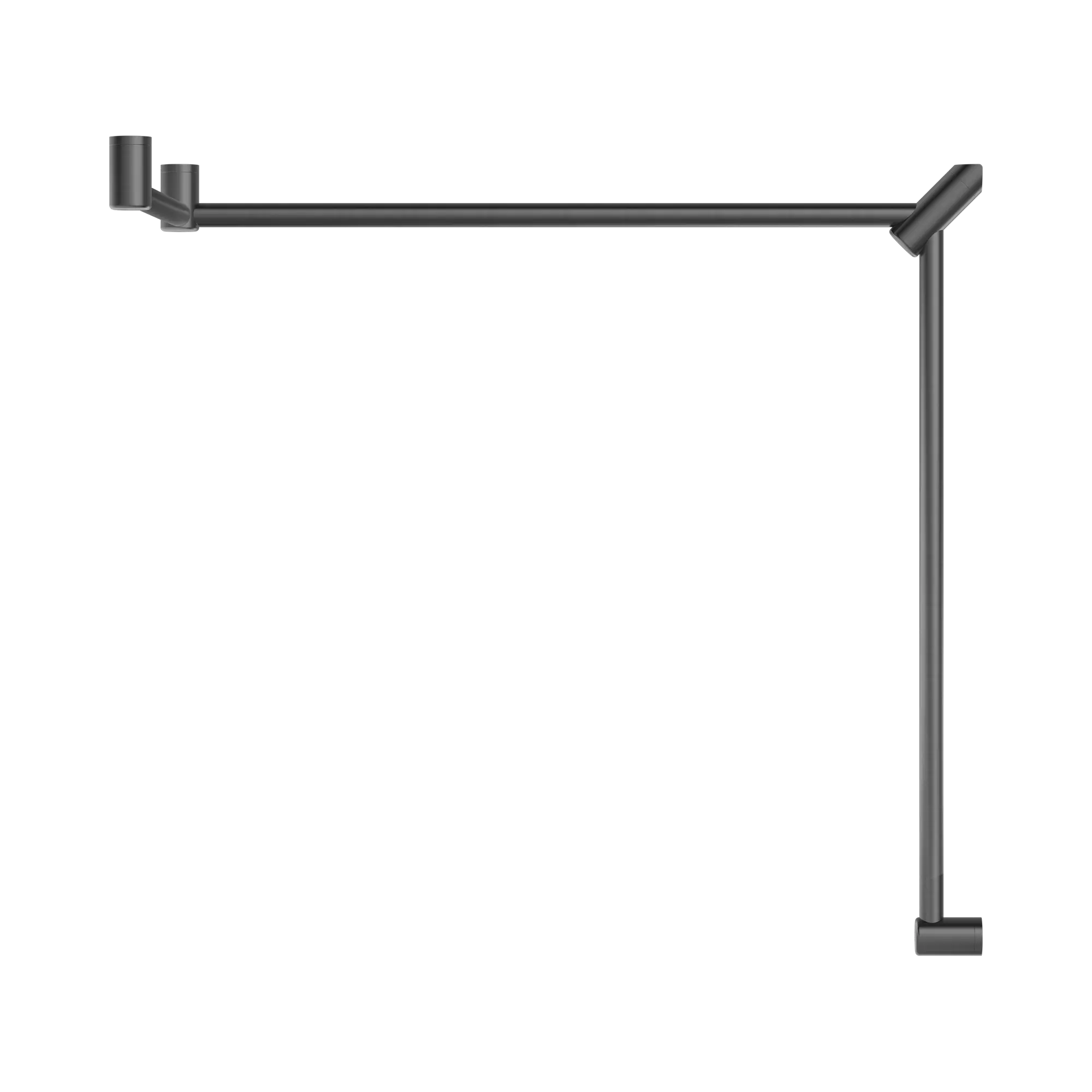 Mecca Care 32mm DDA Accessible Toilet Grab Rail Set 90 Degree Continuous 600X1065X1025mm