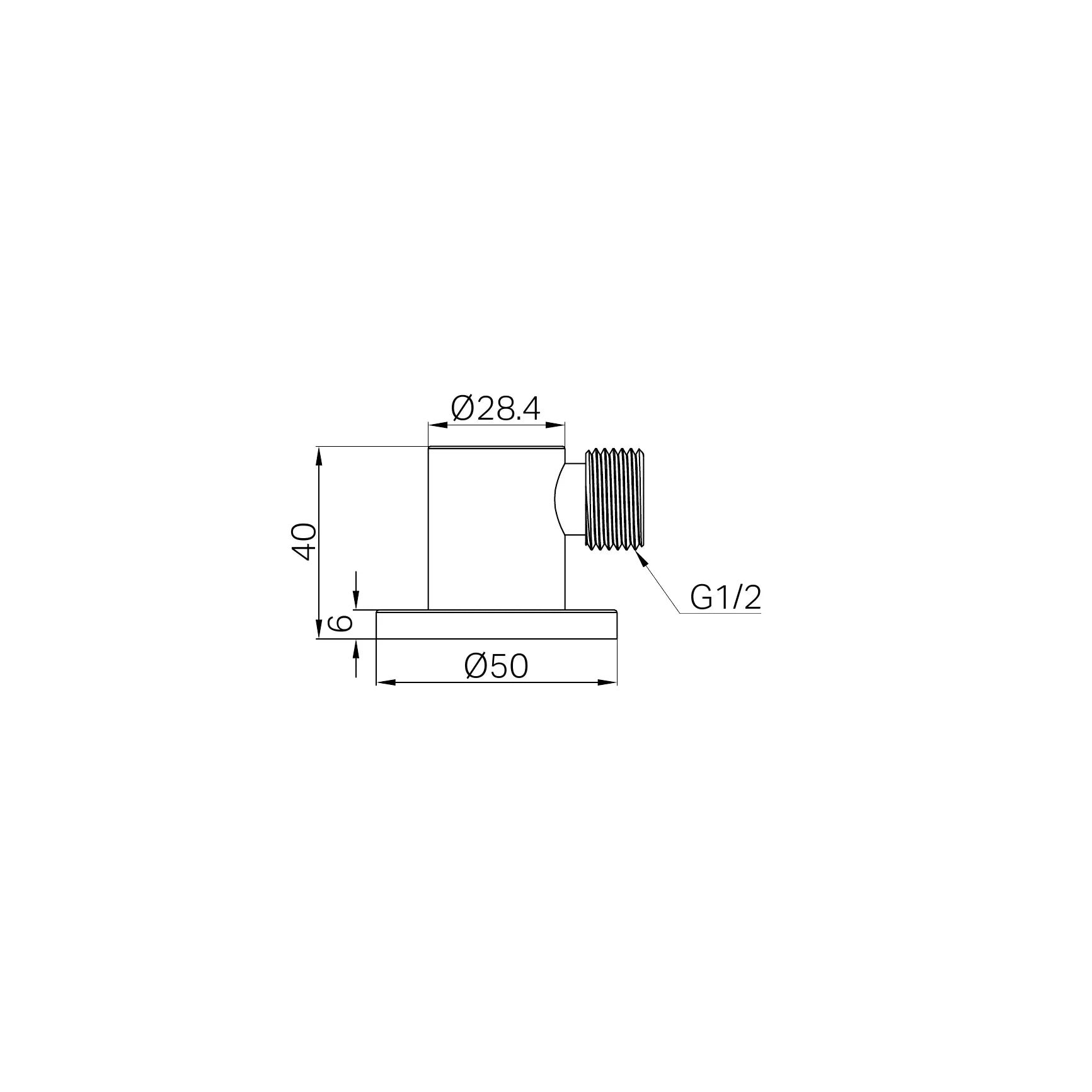 Elbow And Plate For Mecca Care Shower Bracket And Shower Rail