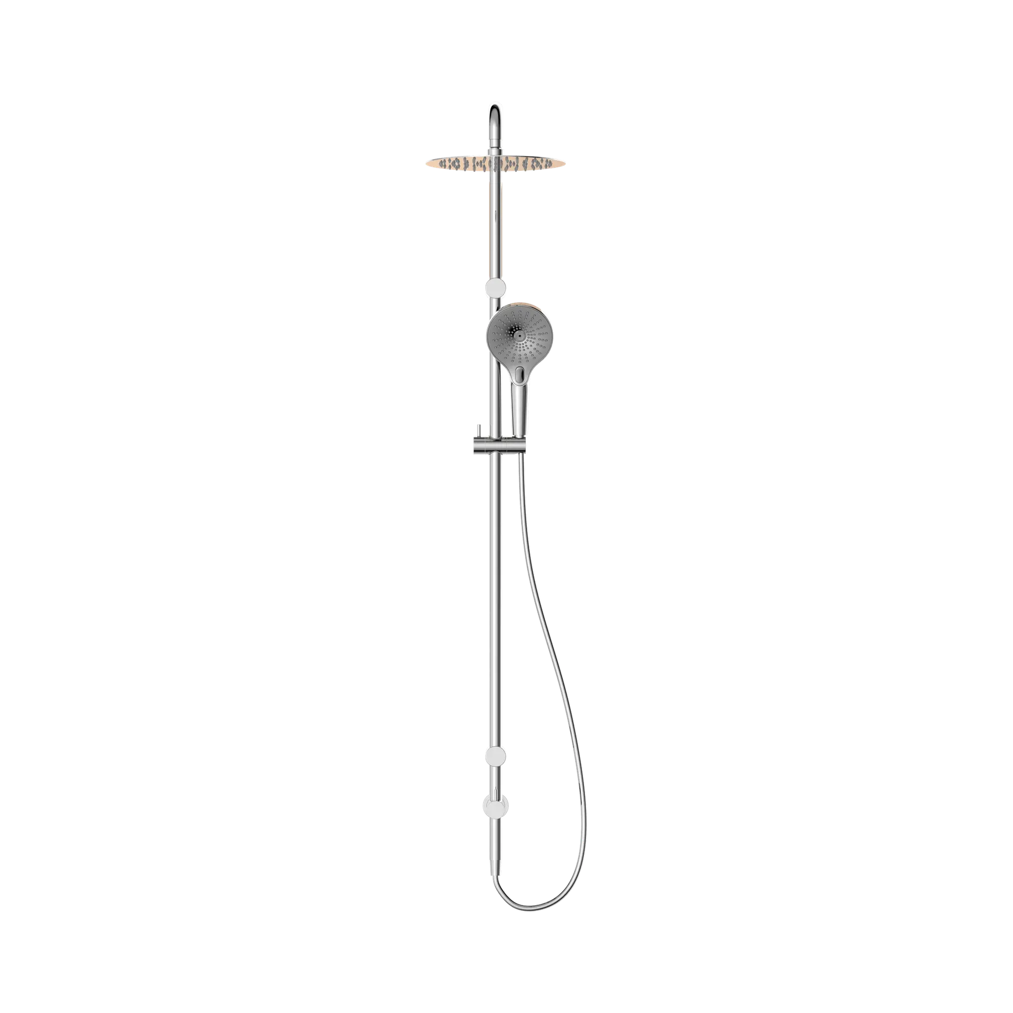 Mecca Care 25mm Grab Rail Twin Shower Set - 600mm Arm