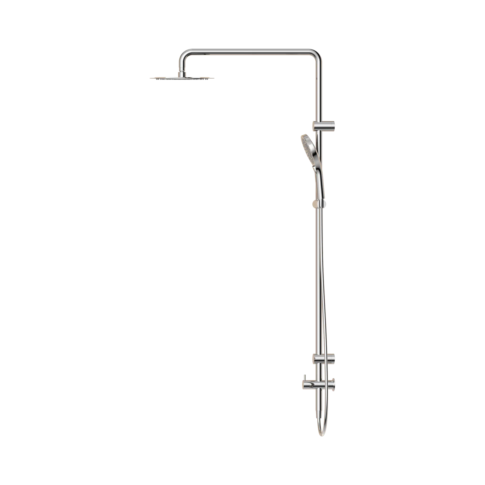 Mecca Care 25mm Grab Rail Twin Shower Set - 600mm Arm