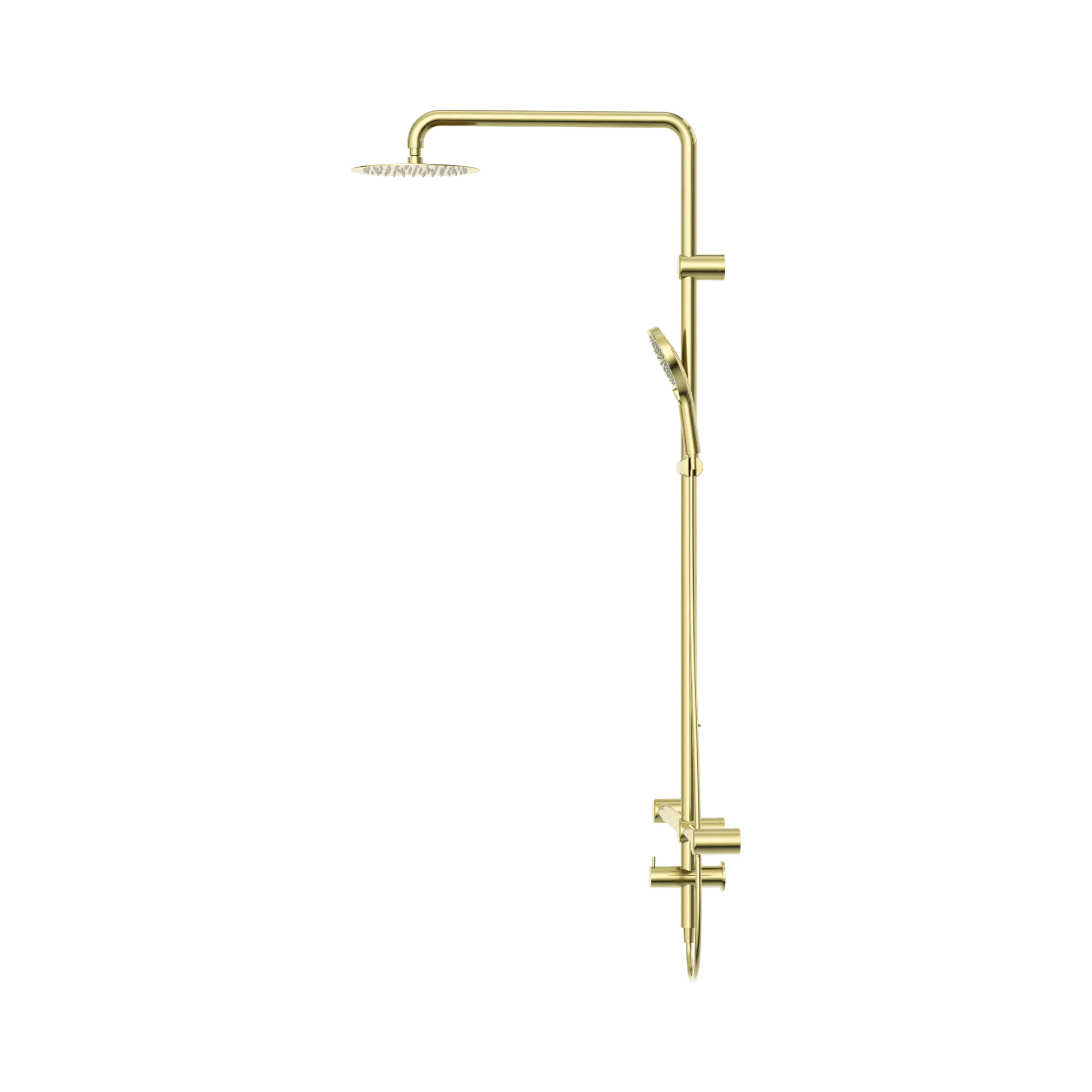 Mecca Care 32mm T Bar Grab Rail 1100x750mm Twin Shower Set