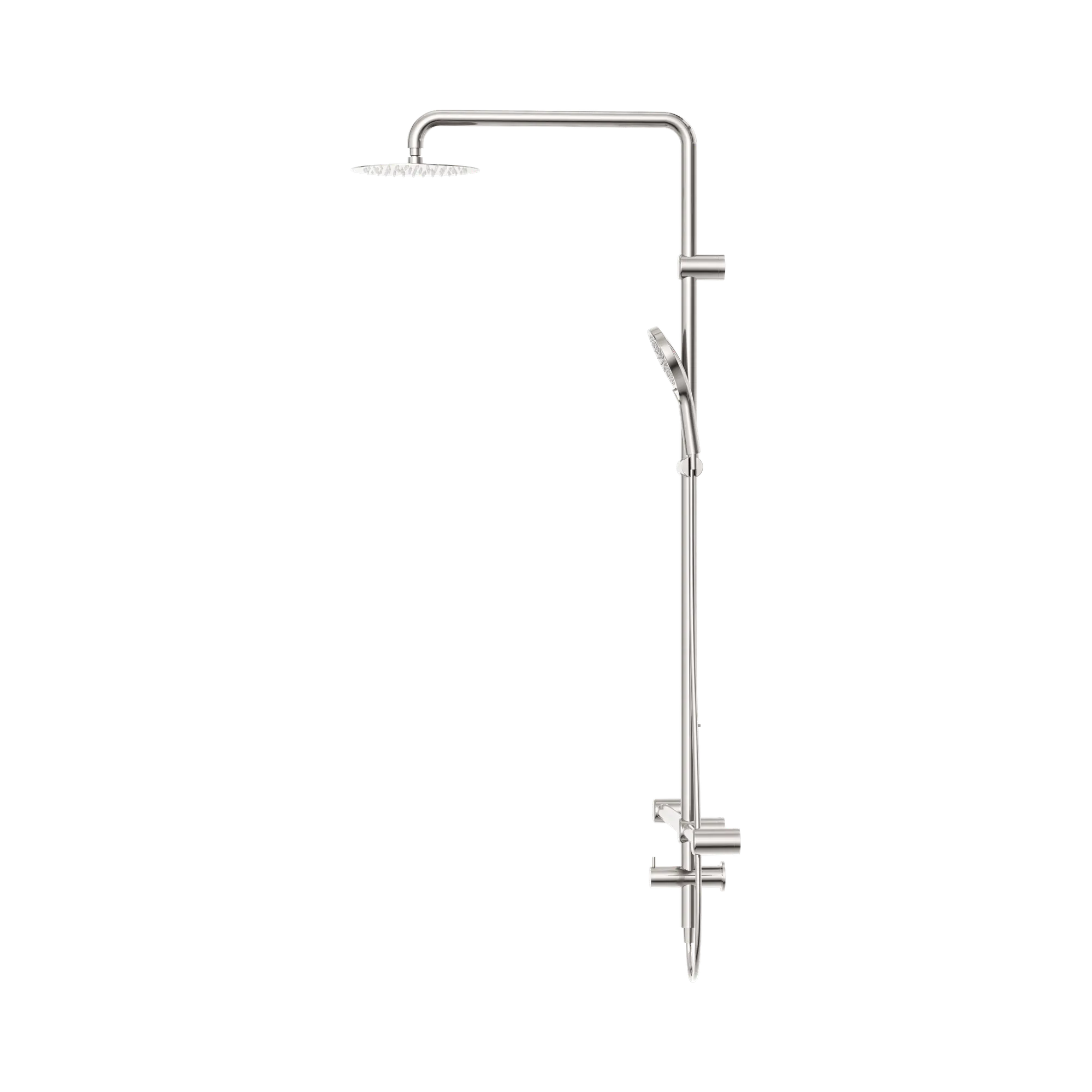 Mecca Care 32mm T Bar Grab Rail 1100x750mm Twin Shower Set