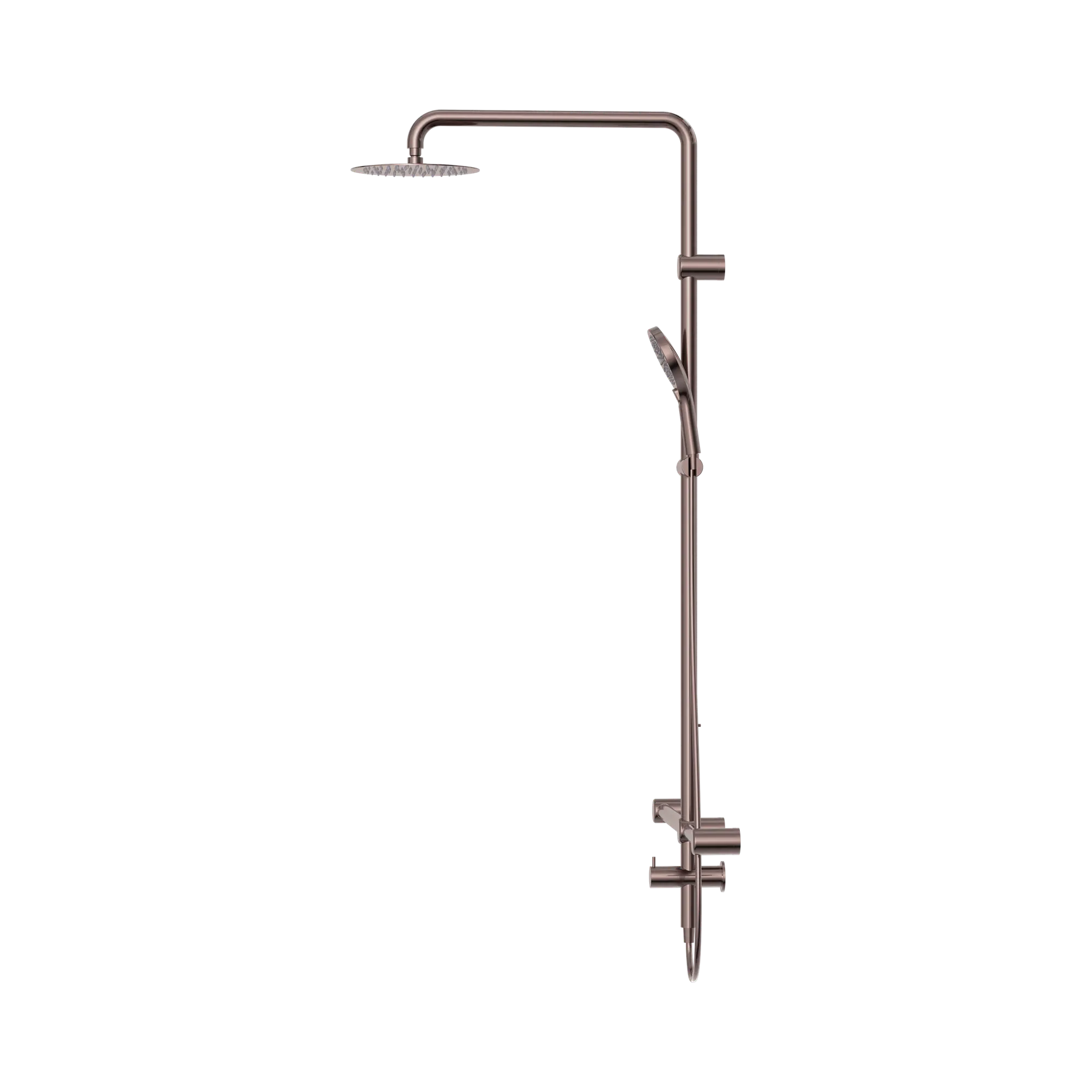 Mecca Care 32mm T Bar Grab Rail 1100x750mm Twin Shower Set