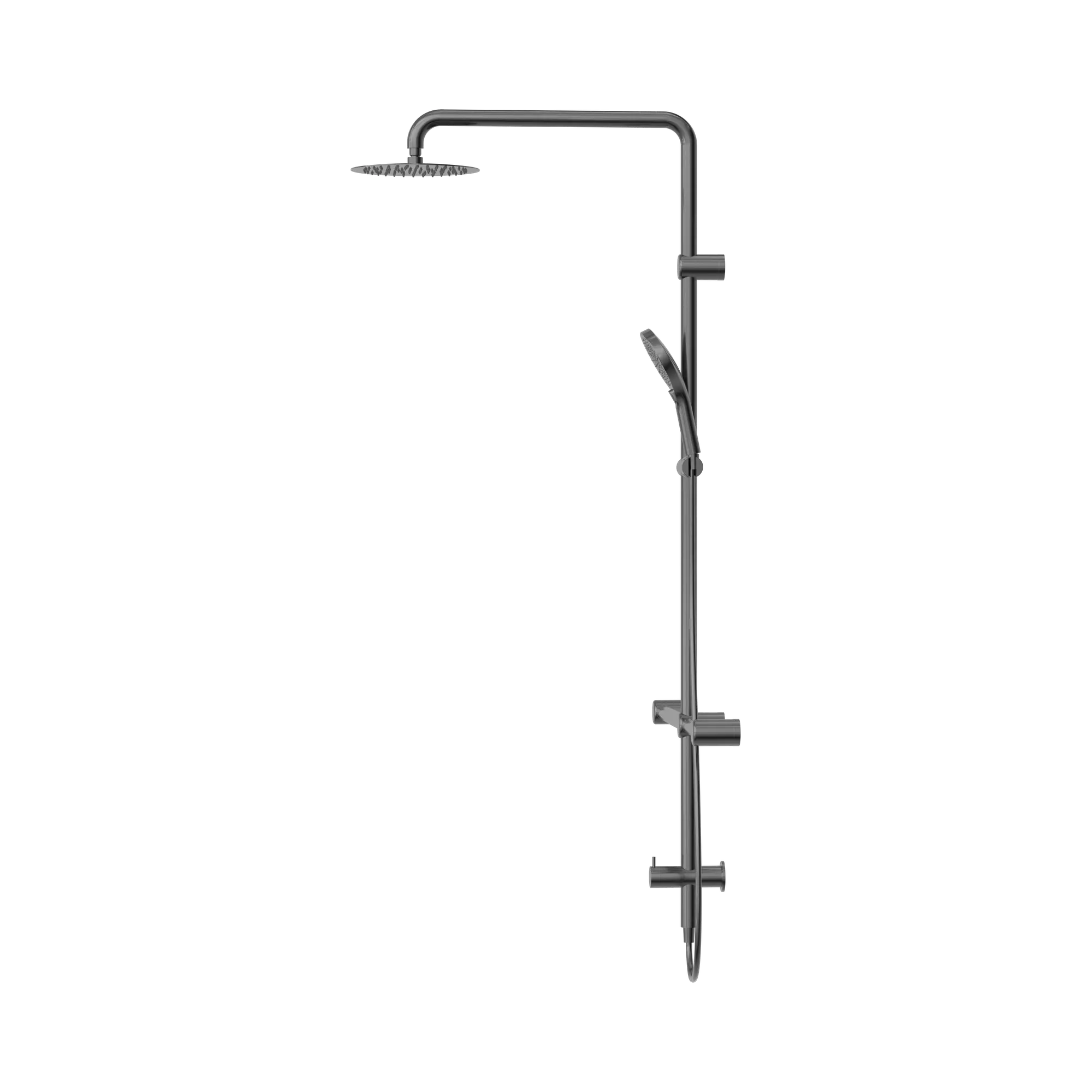 Mecca Care 32mm T Bar Grab Rail 1100x750mm Twin Shower Set