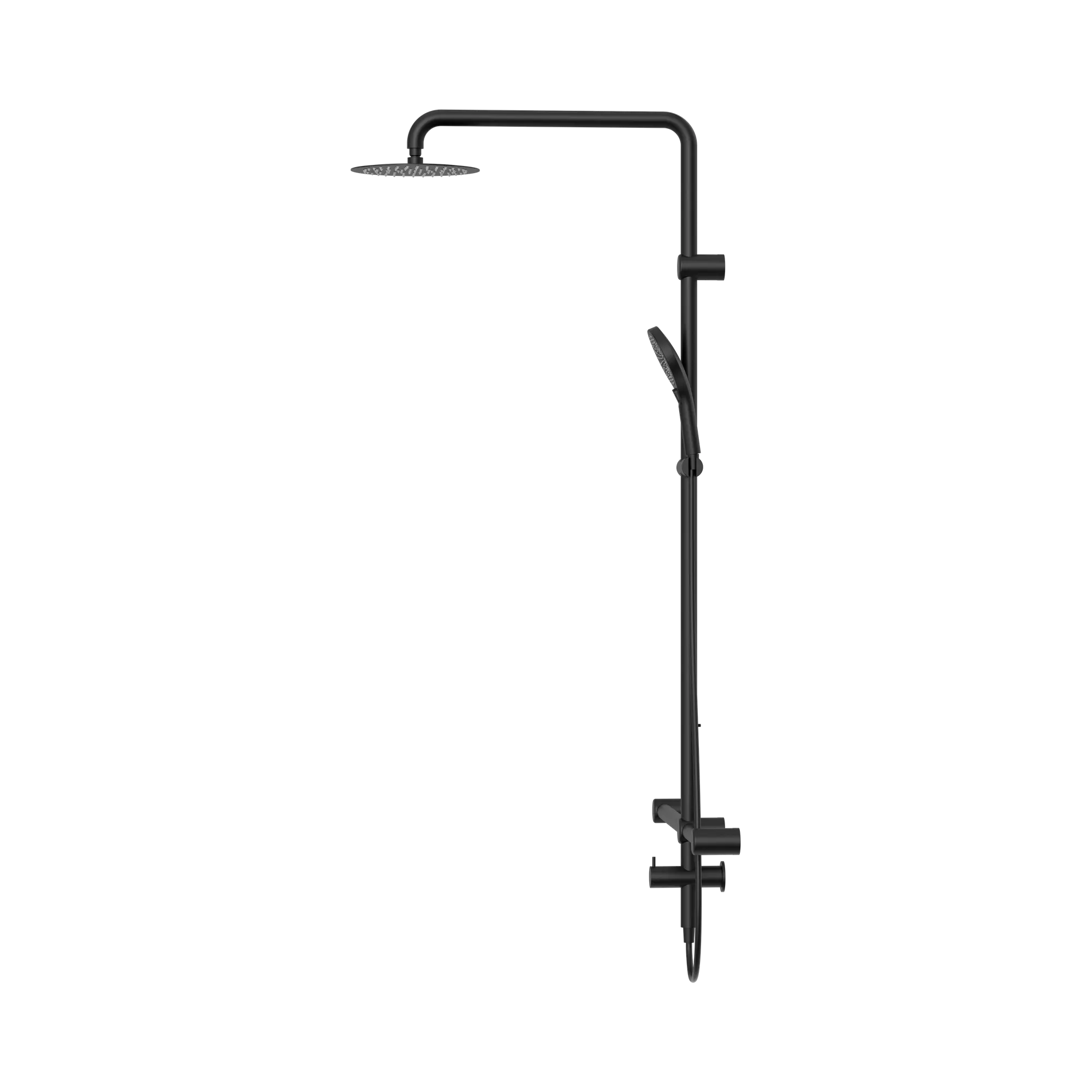 Mecca Care 32mm T Bar Grab Rail 1100x750mm Twin Shower Set