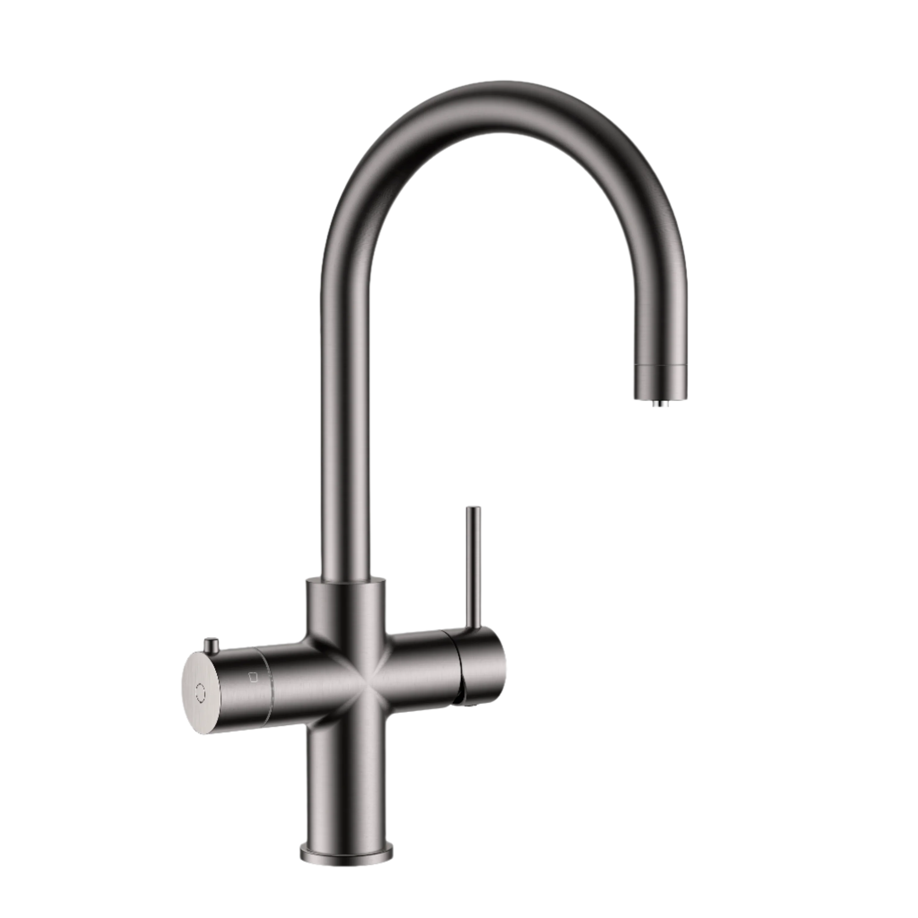 Alia 4-in-1 Instant Hot and Cold Filtered Water Tap In Brushed Nickel,Matte Black,Brushed Gold,Gunmetal Grey With Filtered Boiling Unit, Filtered Boiling and Chilled Unit