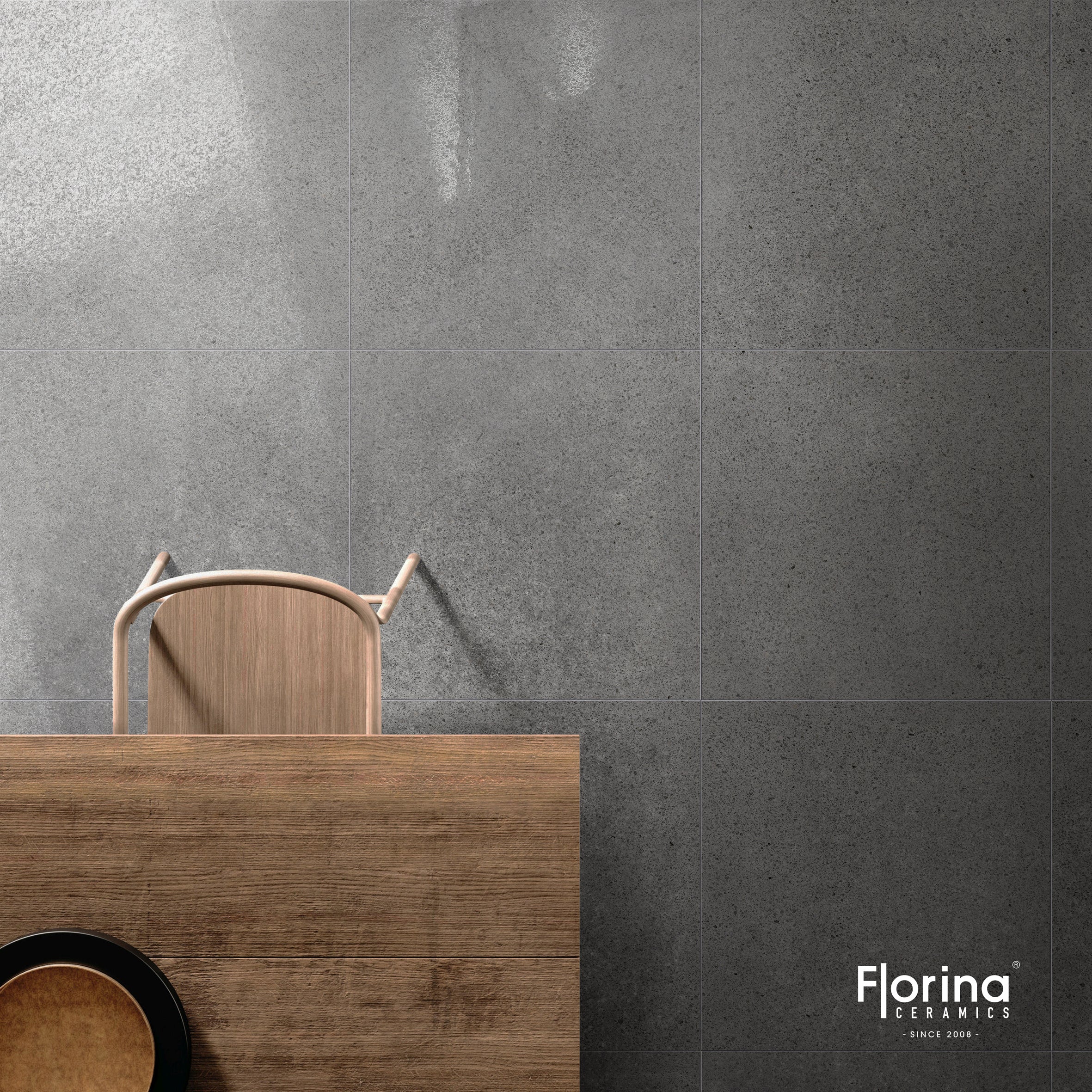 Q4-QZ1337 QUARRAZZO BASALT BLACK MATT 300X300