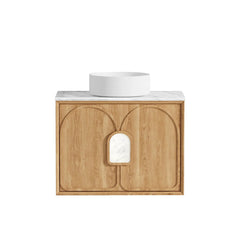 LAGUNA 750MM NATURAL AMERICAN OAK WALL HUNG VANITY