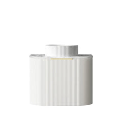 BONDI 600MM SATIN WHITE FLUTED WALL HUNG CURVE VANITY