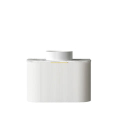 BONDI 750MM SATIN WHITE FLUTED WALL HUNG CURVE VANITY