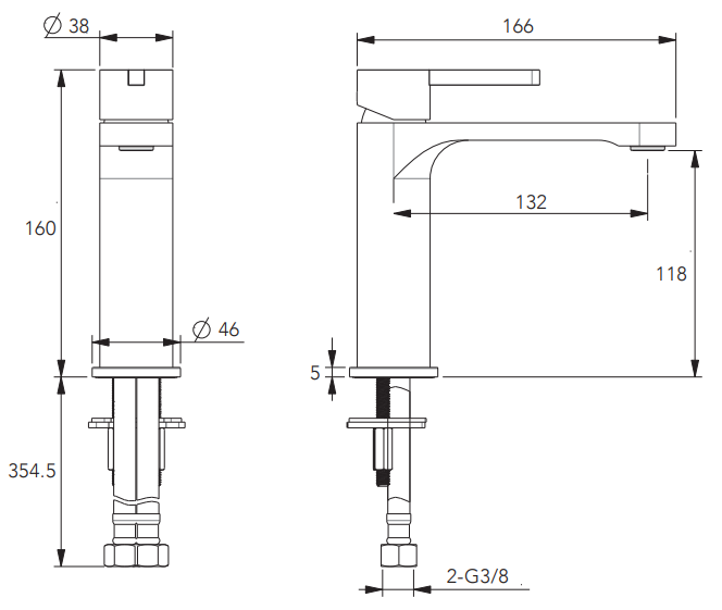 BROO Basin Mixer Brushed Nickel, Matte Black,Brushed Nickel & Matte Black, Matte Black & Brushed Nickel