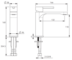 BROO Basin Mixer Brushed Nickel, Matte Black,Brushed Nickel & Matte Black, Matte Black & Brushed Nickel