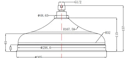 Mica Heritage Shower Head