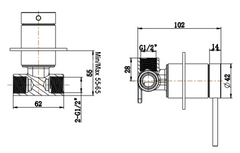 Mica Shower Mixer – TRIM KIT ONLY