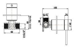 Mica Shower Mixer – TRIM KIT ONLY