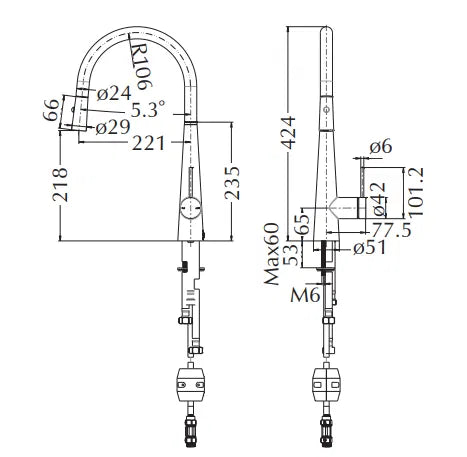 Mica Pull-Out Cone Sink Mixer