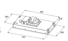 CONCEALED Q SERIES RANGEHOOD - 520MM