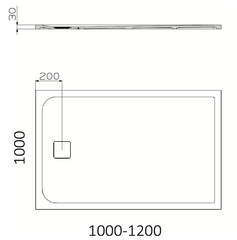PIETRA Shower Floor Available In Custom Size, 900, 1000, 1200, 1400, 1600, 1800, & 2000