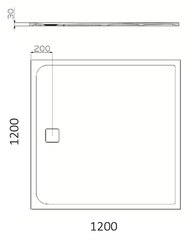PIETRA Shower Floor Available In Custom Size, 900, 1000, 1200, 1400, 1600, 1800, & 2000