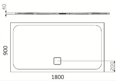 CEMENTO Shower Floor Rear Waste Available In 900, 1000, 1200, 1400, 1600, & 1800