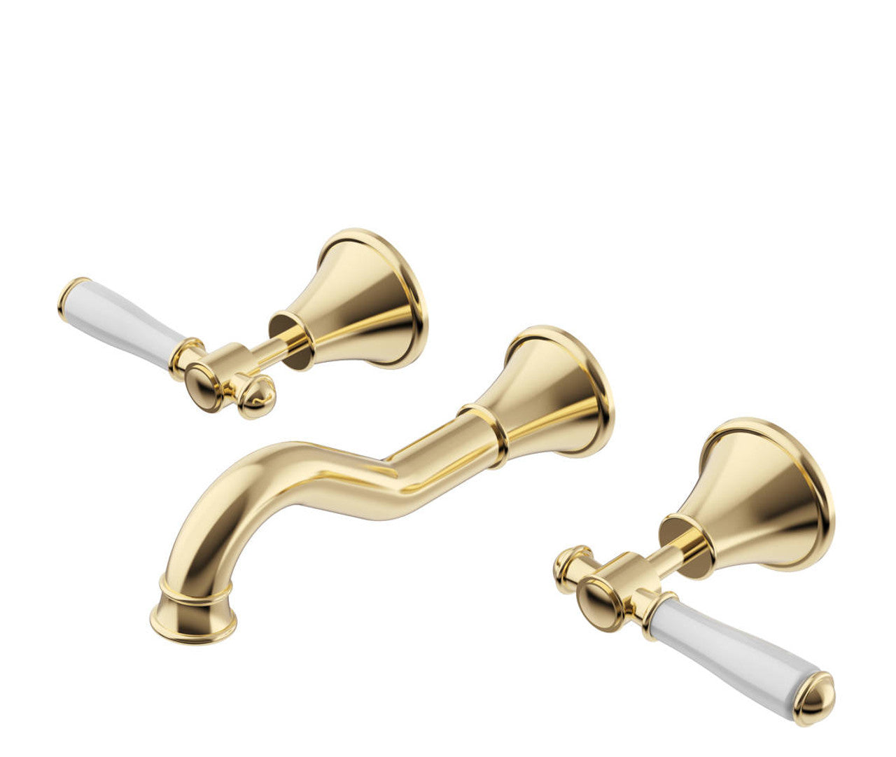 Clasico Wall BasinBath Set - Ceramic Handle