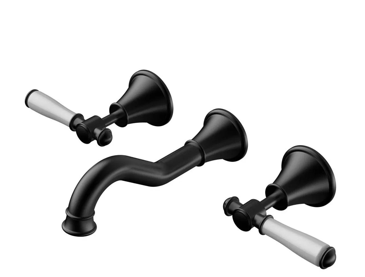 Clasico Wall BasinBath Set - Ceramic Handle