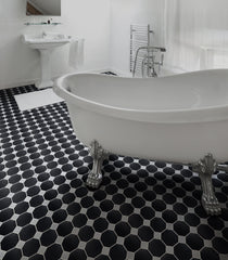 MATT BLACK OCTAGON GLOSS WHITE DOT 97X97