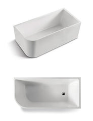 ANGOLO GLOSS WHITE CORNER BATH Right and Left corner with 1700mm and 1500mm
