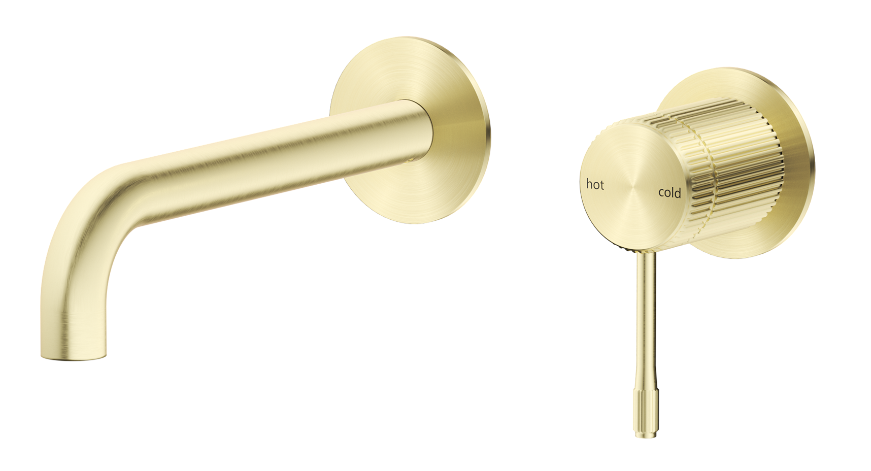 Mica Fluted Wall-Spout Combo