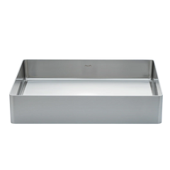 SS Rectangular Basin in Gunmetal Grey, Brushed Silver