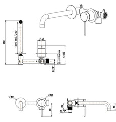 Mica Wall-Spout Combo – BODY ONLY