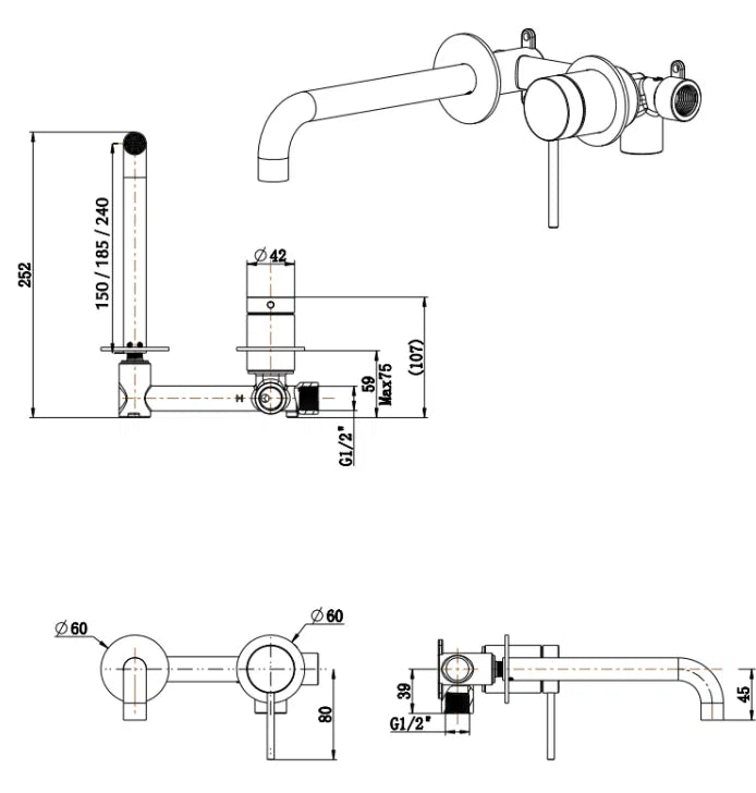 LVB V2 Mica Wall-Spout Combo – TRIM KIT ONLY