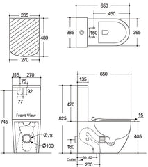 CURVY RIMLESS CLEANFLUSHING BTW TOILET SUITE