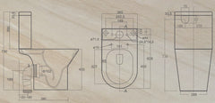 Chic Rimless Close-Coupled Suite S / P / Skew Trap Left or Right