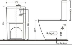 NOVA Hygienic Turbo Flushing Toilet Suite