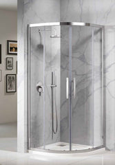 DECO Curved Corner Rear Outlet Shower Base 900x900 & 1000x1000