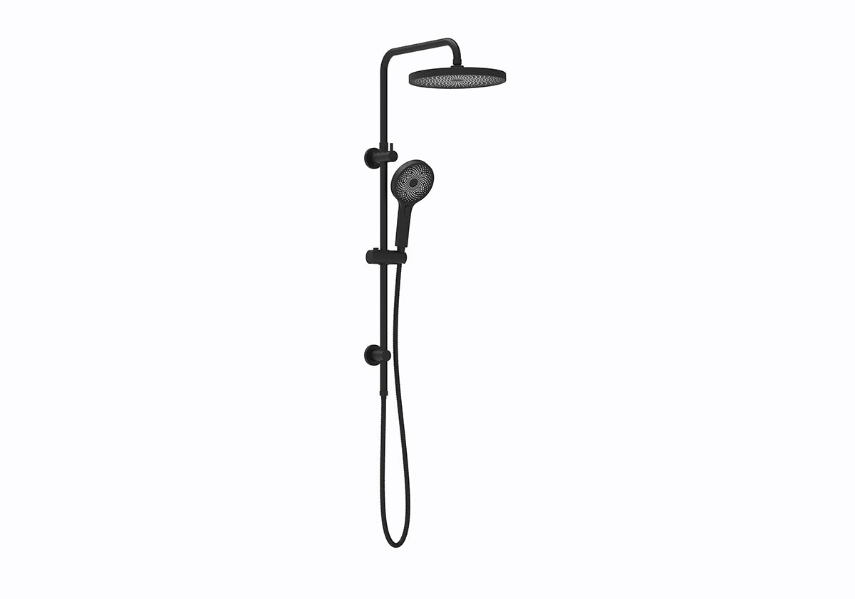 The Galaxy Twin Shower With Rail Chrome, Matte Black, Gun metal, Brushed nickel, Brushed Gold