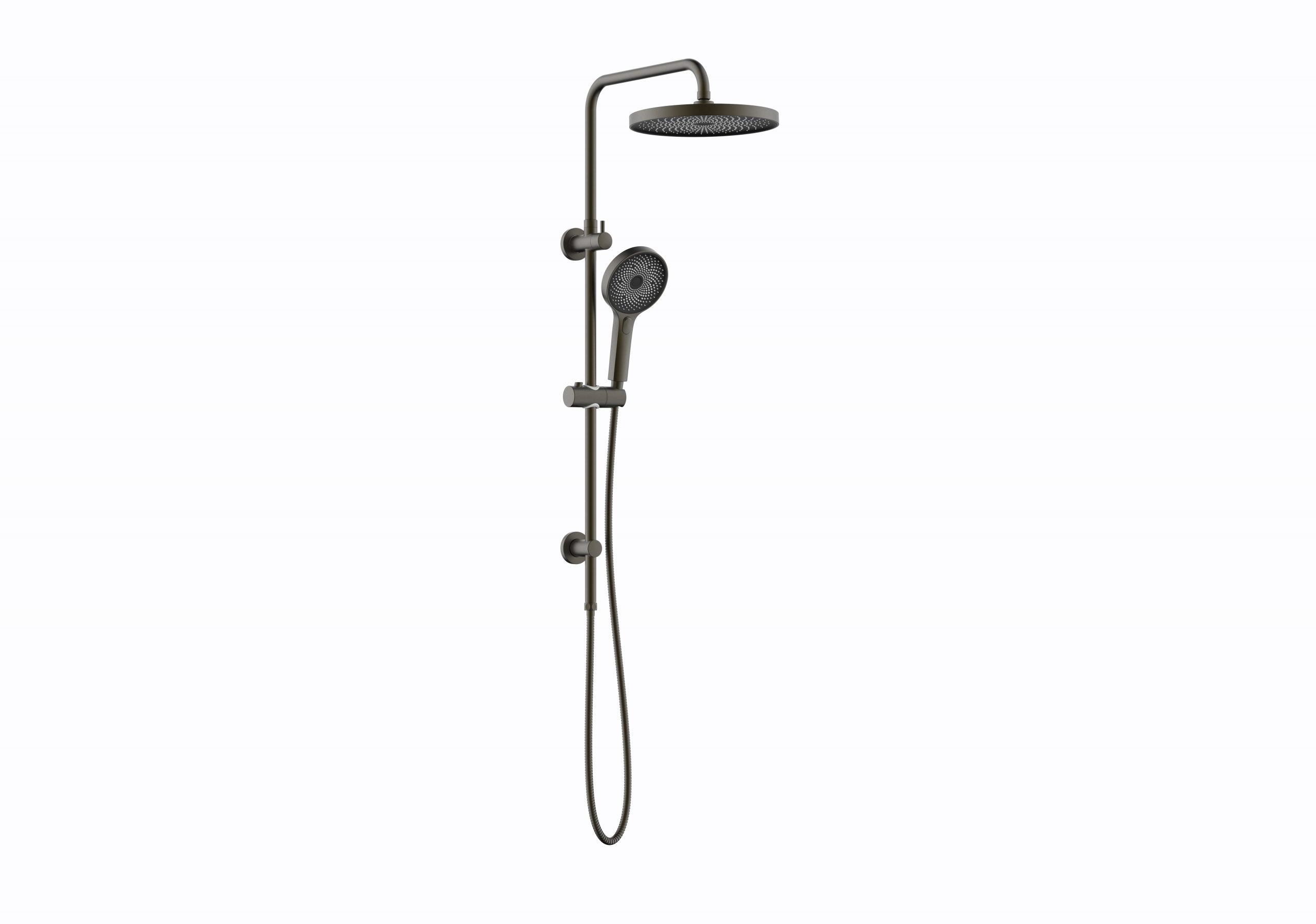 The Galaxy Twin Shower With Rail Chrome, Matte Black, Gun metal, Brushed nickel, Brushed Gold