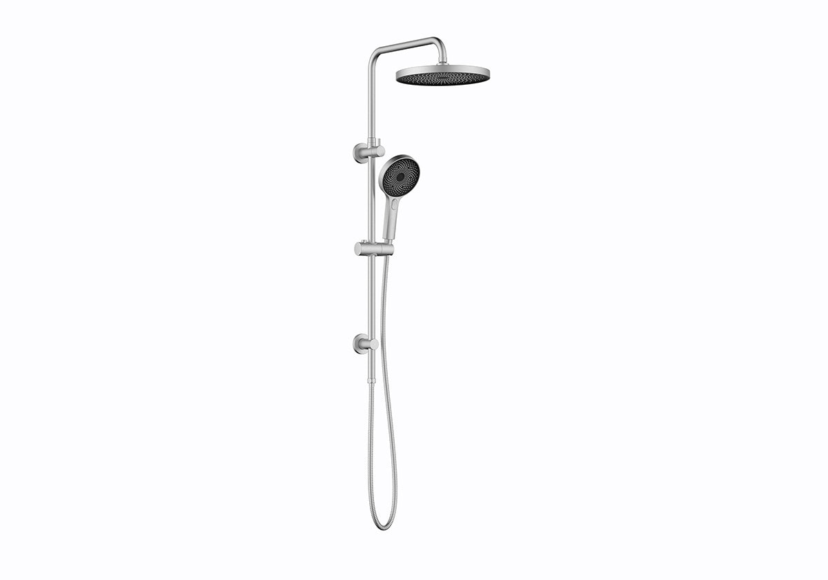 The Galaxy Twin Shower With Rail Chrome, Matte Black, Gun metal, Brushed nickel, Brushed Gold