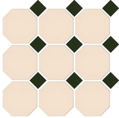 MATT CREAM OCTAGON MATT GREEN DOT 97X97