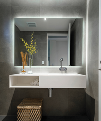 BLAZE PREMIUM SS RANGE BACK - LIT MIRROR W900xH750xD43mm
