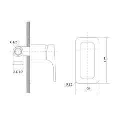 ZIZA  Shower Mixer Crome ,Black